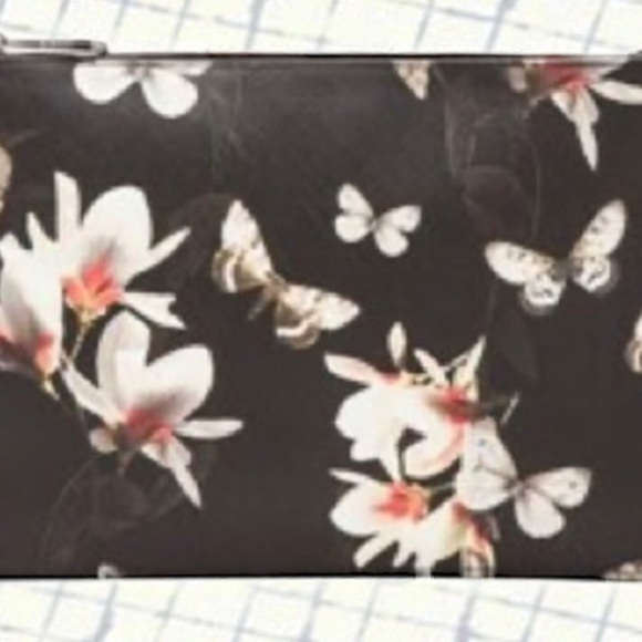 Givenchy Floral Butterfly Clutch Pouch Black Antigona Print Authentic - Picture 2 of 6